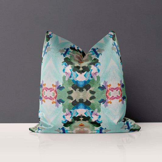 22"x22" Velveteen Pillow - Jade